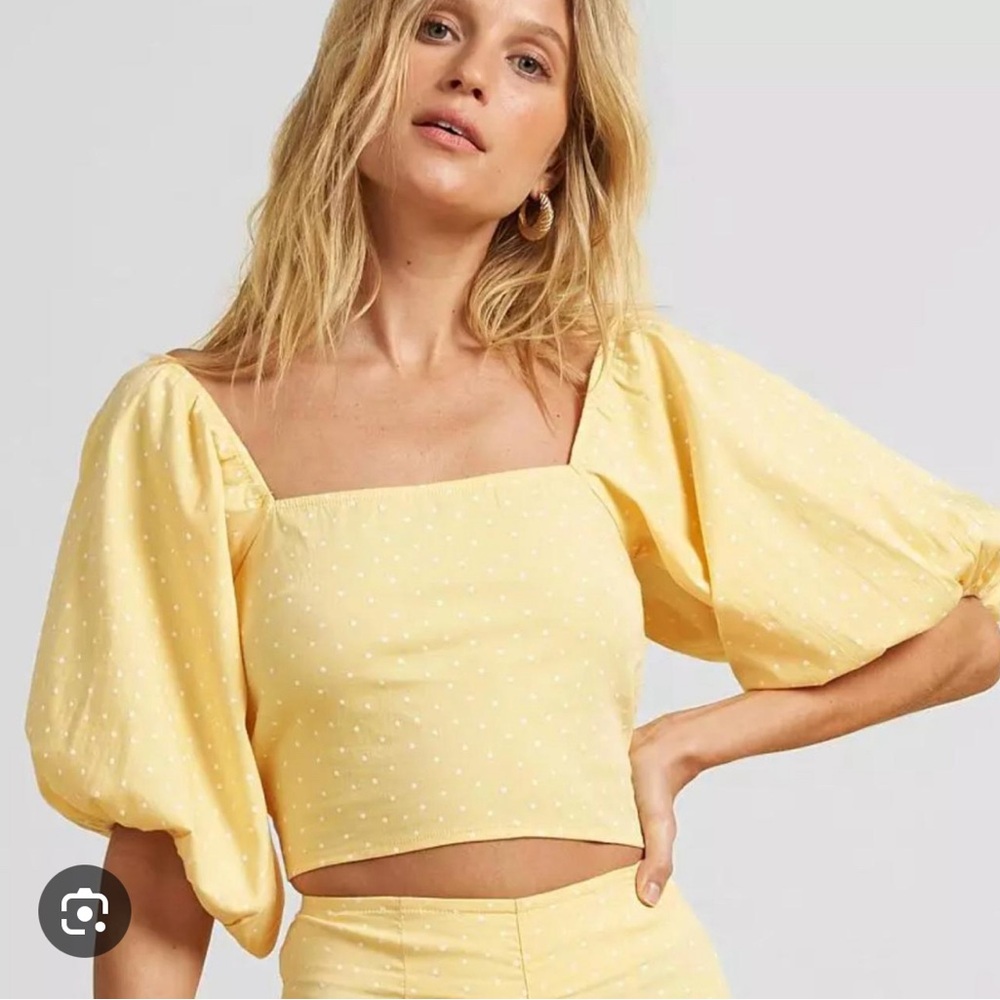 Billabong The Salty Blonde Sun Glow Crop Blouse